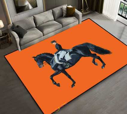 Ethnic Horse Pattern Non-Slip Yoga Rug Living Room, Bedroom, Kitchen Floor for Kids Durable Decorative Door Mat - H251011 W260226