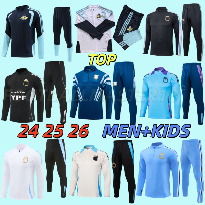 24 25 26 Argentines Long sleeves Football Training jersey men kids 2025 2026 training sportswear