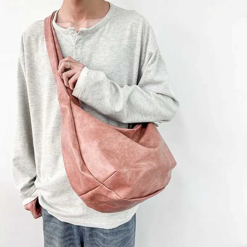 Miyaga Crossbody Casual PU Tote Bags Single Shoder Fi Men and Wen Large Capacity Cmuting Bag Y251211