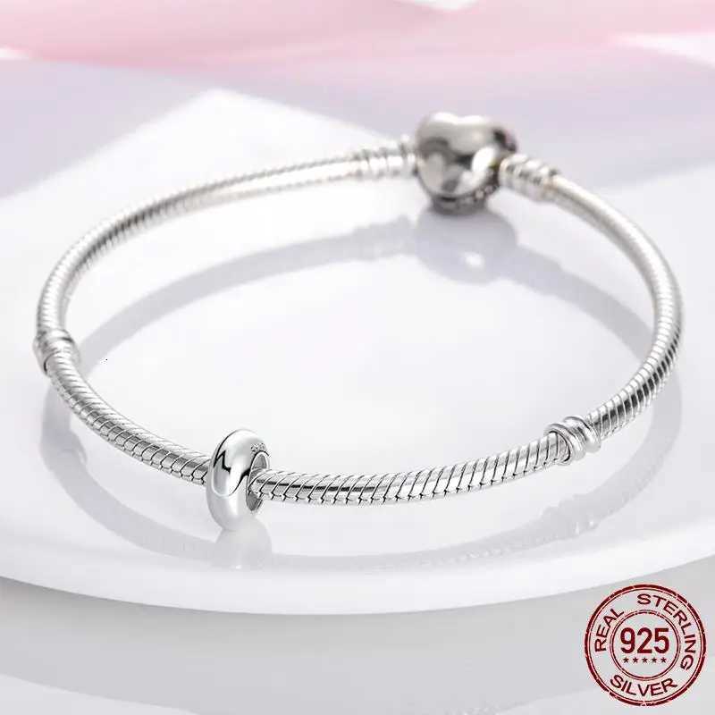 925 Sier Clasp Spacer CZ pave Clip Beads Charms Sile Spacer Stopper Charm fit Bracelet Jewelry Clip Y251212