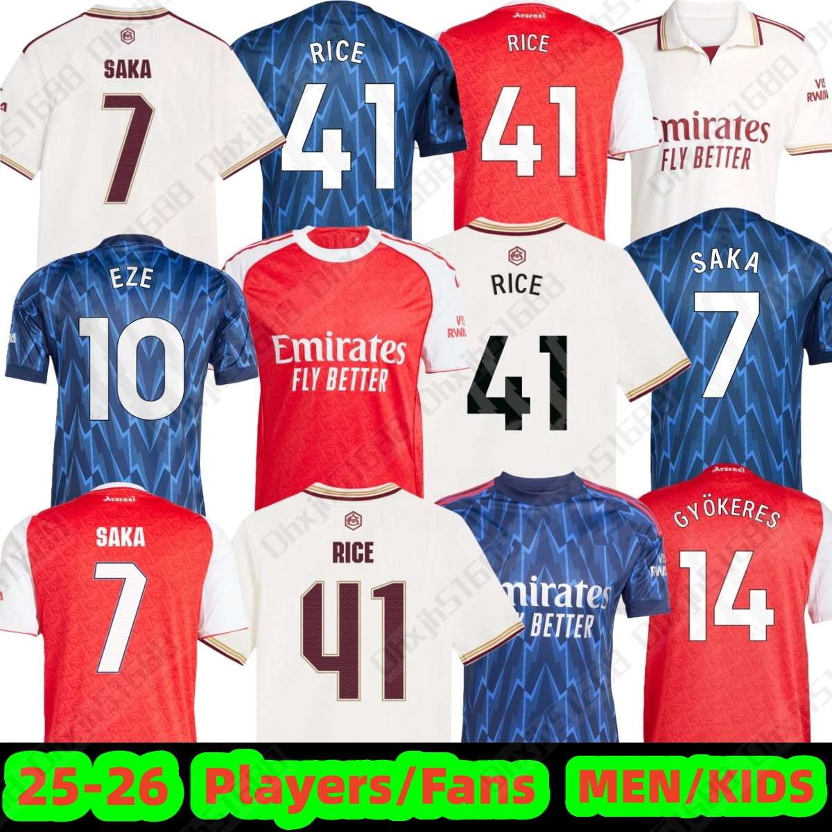 2025 2026 CALAFIORI soccer jerseys 25/26 sterling G.JESUS SAKA MERINO HAVERTZ RICE ODEGAARD MARTINELLI football kits shirt Men Kids Arsenally
