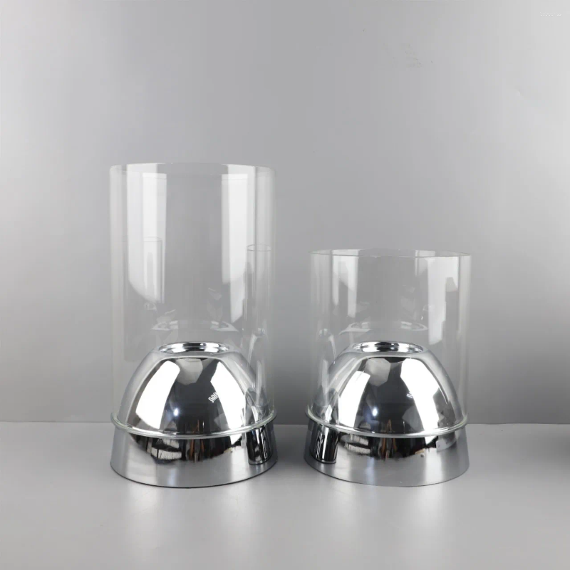 Candle Holders Geometric Metal Glass Menorah Candelabrum Candlestick Gold Semicircle Home Decoration Accessories Centerpieces XJ260305