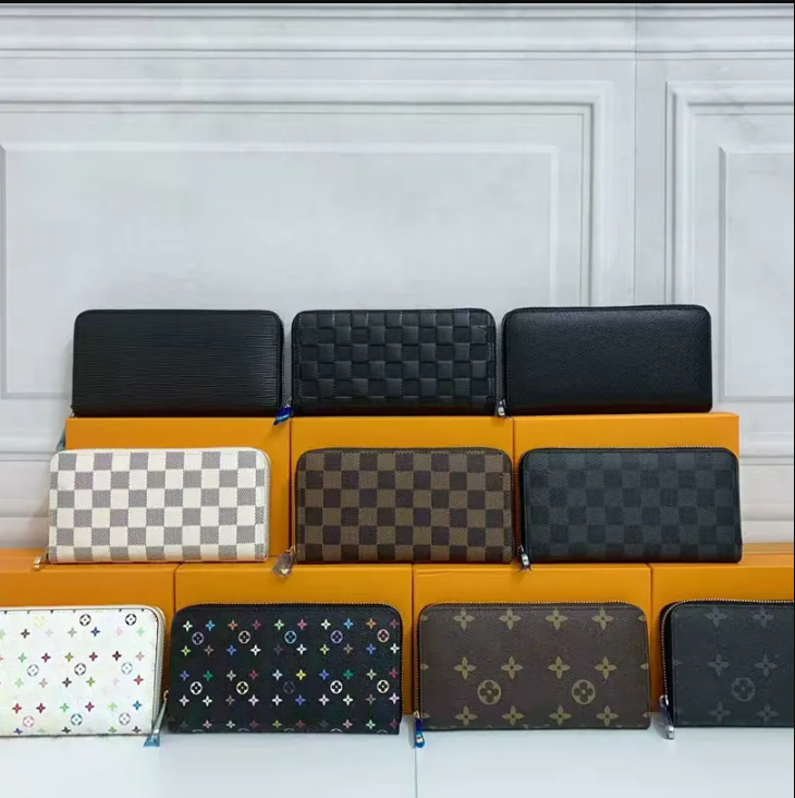Luxury Fashion For women clutch ladies long wallet pu leather single zipper wallets classical coin card holder purses designer bags handbag shoulder purse