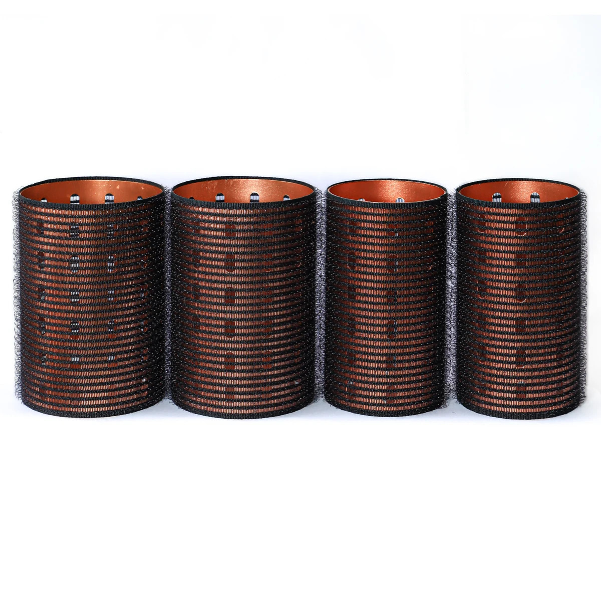 6pcs Large Roller Set Hook Loop Aluminium Rose Gold Core Self Grip Rollers Ceramic Thermal Volume Curler 90mm 1934 251210