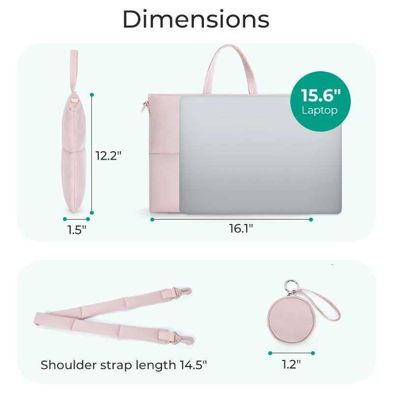 BAGSMART 16in Laptop Bag Shockproof Computer Bag Suitable For MacBook Air Pro Xiaomi Huawei ASUS Notebook CaseT251212