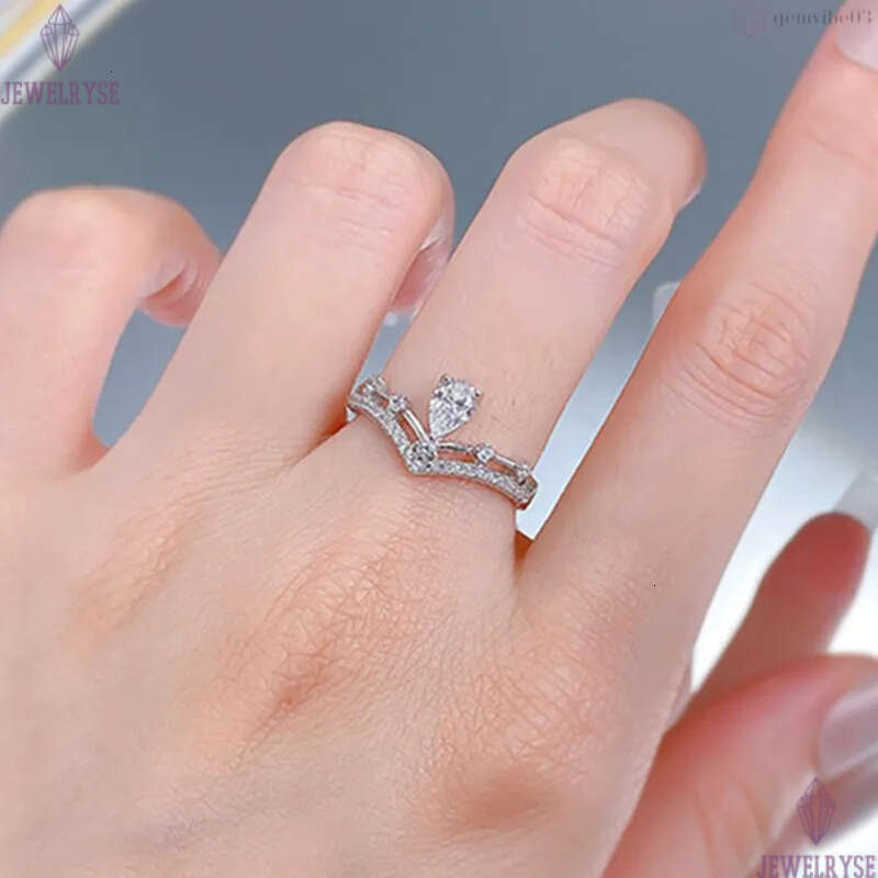 classic 925 sterling silver drop cut love ring wed diamond zirconia engagement promise wedding finger rings for women bridal luxury jewelry friend gif