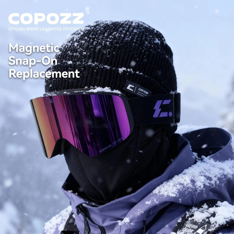 COPOZZ Xedge Series Men Women Double Layers AntiFog Ski Goggles Snowmobile Eyewear Snow Snowboard Glasses with Magnetic Lenses 251211