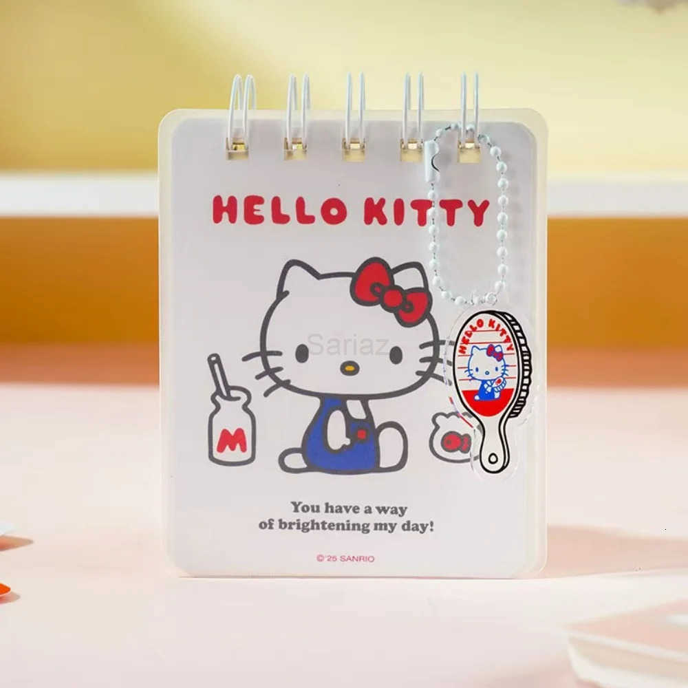 Sanrio Genuine Hello Kitty Flip-Top Spiral Notebook Kawaii Portable Planner Student Cartoon Stationery School Prize Girls Gifts H251212