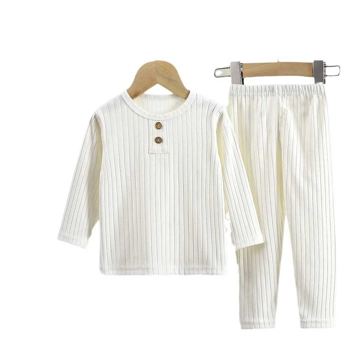 2025 Autumn New Style Childrens Underwear Sets - Boys German Velvet Girls Baby Ribbed Loungewear Sets for Kids H260403