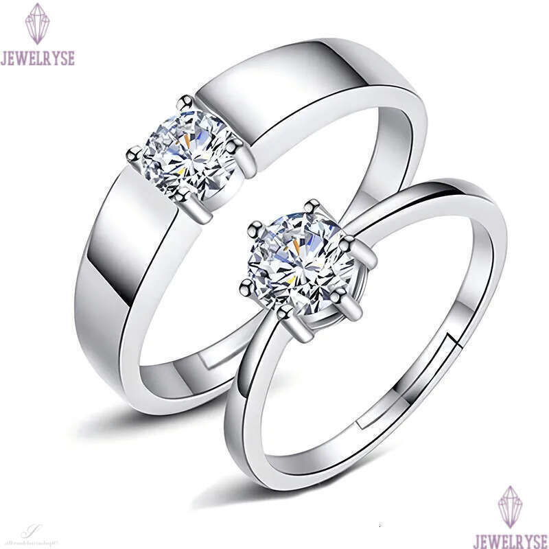 lovers couple rings luxury diamond simple classic designer love shine cz zircon lover wedding ring jewelry valentines day gift size ajustable