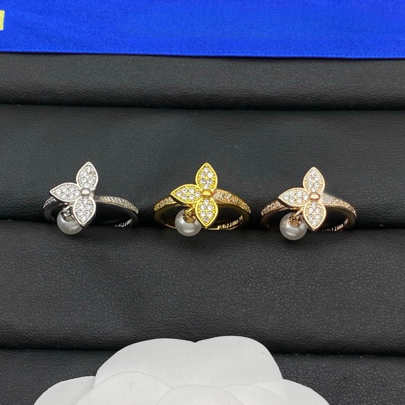 Letter Diamond Ring Women Designer Rings Luxury Gift High Quality Gold Rings Rings for Lady Elegant Band Rings with Box