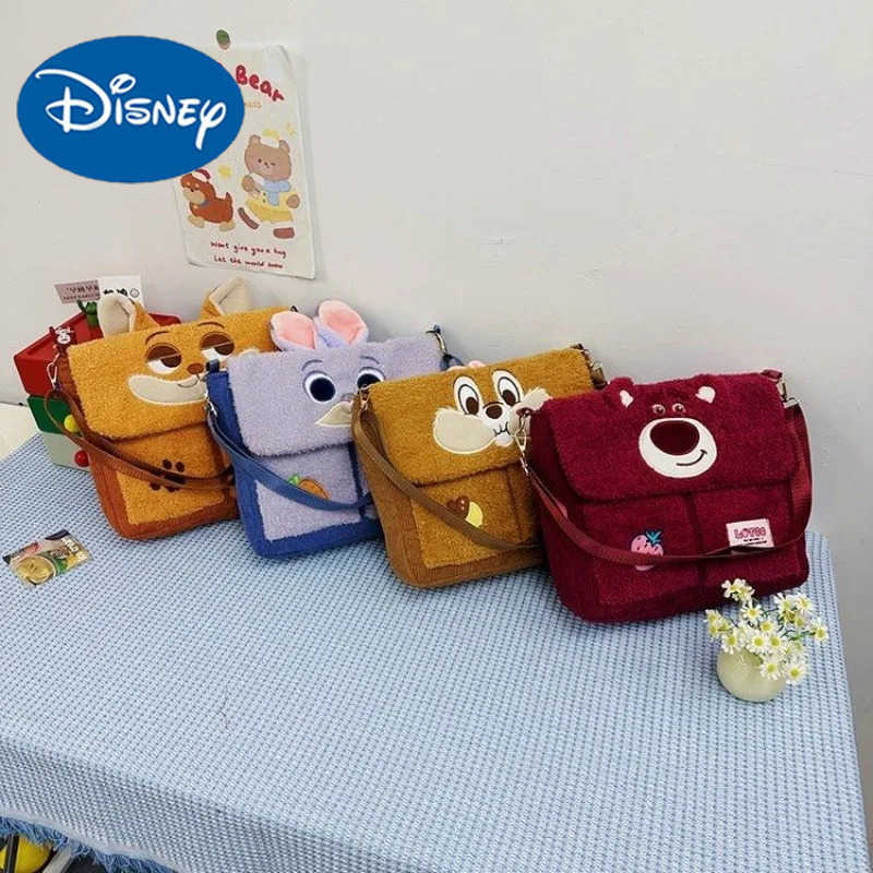 Disney Fashion High Quality Plush Cartoon Chichititi Student Shoulder Bag Multi functional and Versatile Diagonal Cross Bag H251212