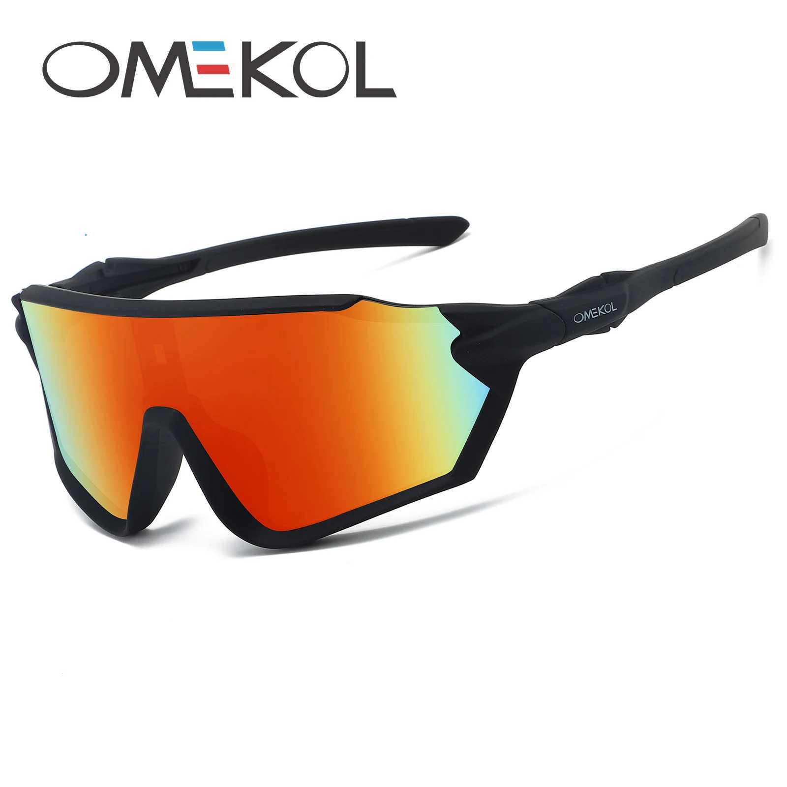 OMEKOL Brand New Cycling Sunglasses Men Women Sun Glasses Fishing Eyewear UV400 Hiking Baseball Softball Outdoor Sport Goggles G251212