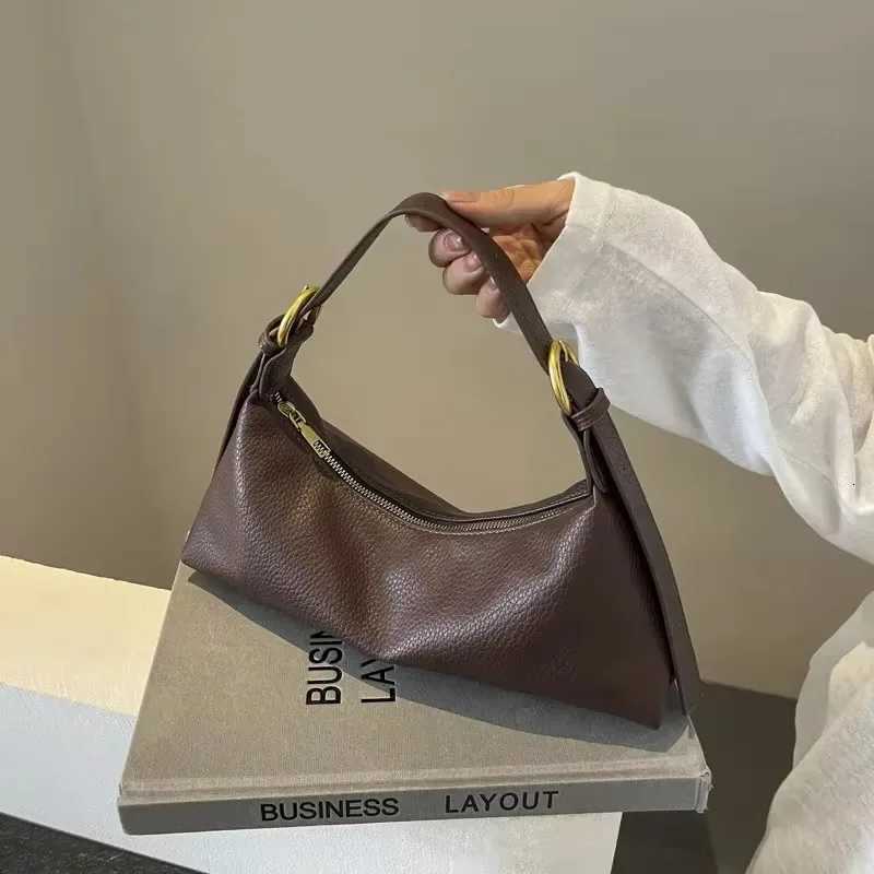 Fi Simple Sense of Luxury Solid PU Shoder Bags 2025 High Quality Temperament Versatile Cmuting Style Crossbody Bags Y251211