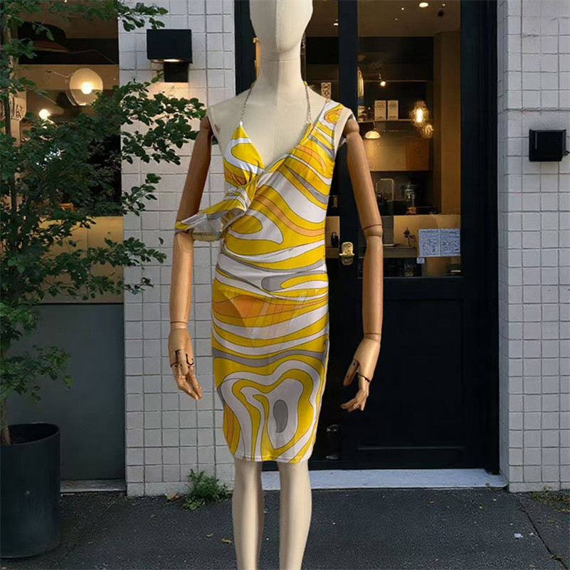 Color Blocked Bikinis Swimwear Beach Cover Up Dress Women Sexy Deep V Neck Swimsuit Summer Vacation Pool Party Diving Surfing Sunbathing Swimsuits