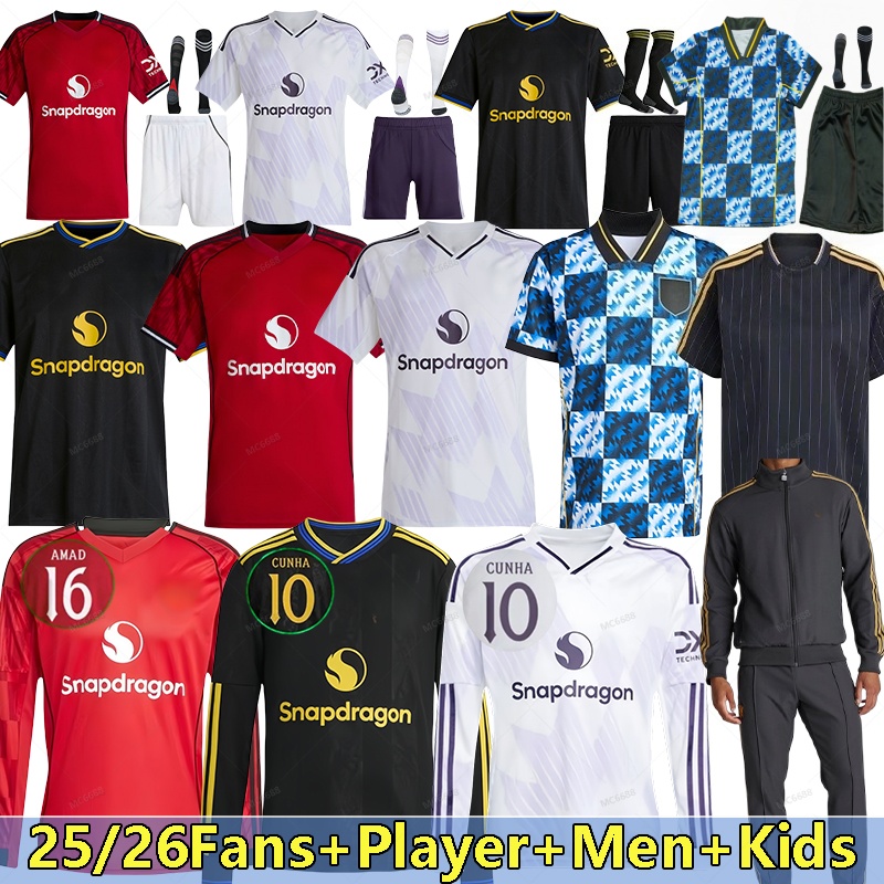24 25 26 United Retro Soccer Jerseys GARNACHO HOJLUND MARTINEZ YORO football shirt B. FERNANDES Football Shirts men kids kits MAINOO ZIRKZEE AMAD training uniform s