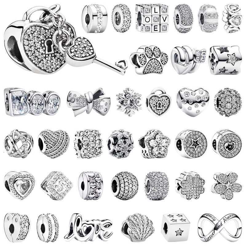 Sparkling Charms Fit 925Sier Bracelets P Print StonesEnamel Clip Moveable Toy Cube Beads DIY Jewelry Gift Y251212