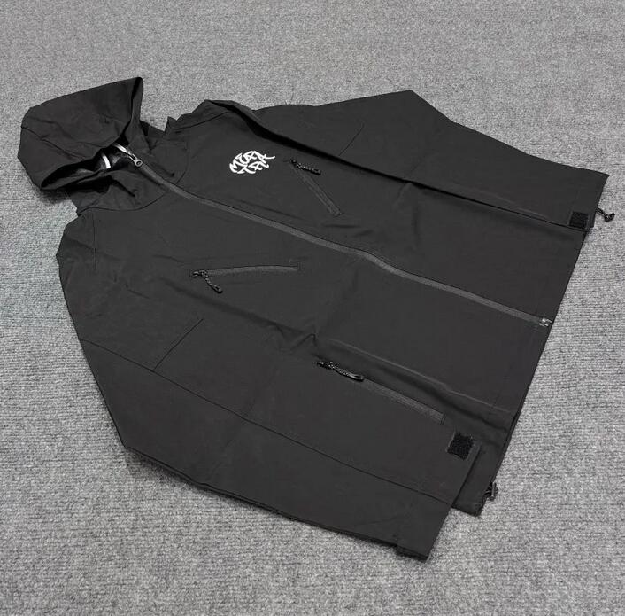 Mertra Men's Jackets Streetwear Brand Jacket Windproof Waterproof Hood Embroidered letter windbreaker jacket Sports casual zip-up jacket