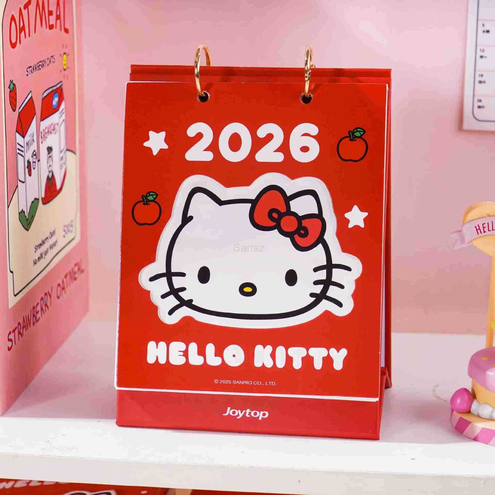 Sanrio 2026 Genuine Hello Kitty Desk Calendar Cartoon Kitty Cat Student Memo Calendar Cartoon Desktop Small Desk Calendars H251212