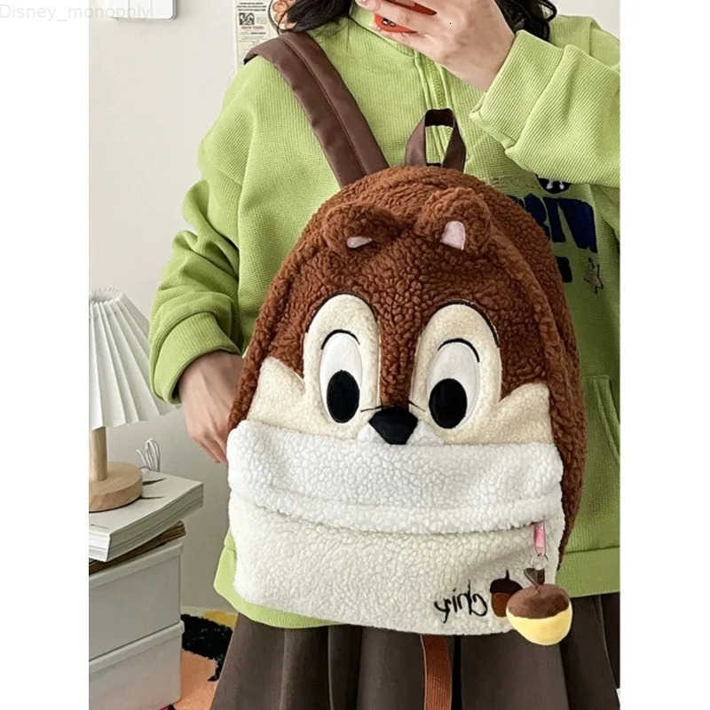 Disney Chichititis New Backpack Luxury Brand Womens Backpack Large and Capacity High-quality Cartoon Cute Student Schoolbag H251212