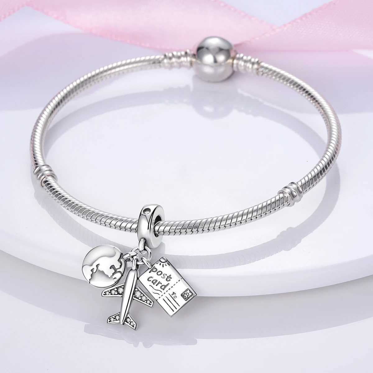 Charms Fit 925 Sterling Sier Beads Dog Bow Charms For Bracelet Pendant Wen Jewelry Gifts Y251212
