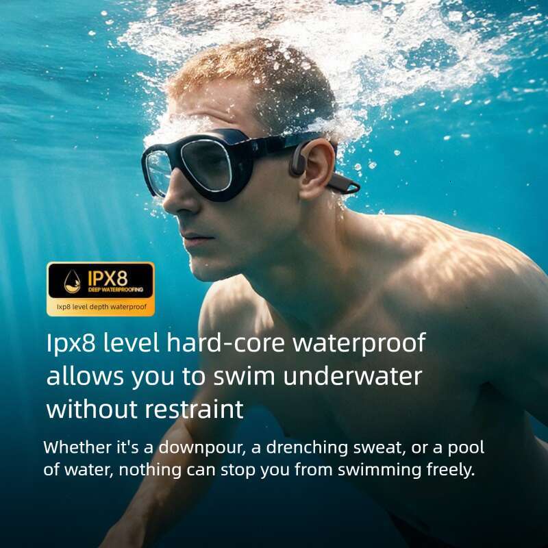 Famous Brand Cross Border Bone Conduction Bluetooth With Display Screen Waterproof Swimable G Memory Wireless Sports Headphones
