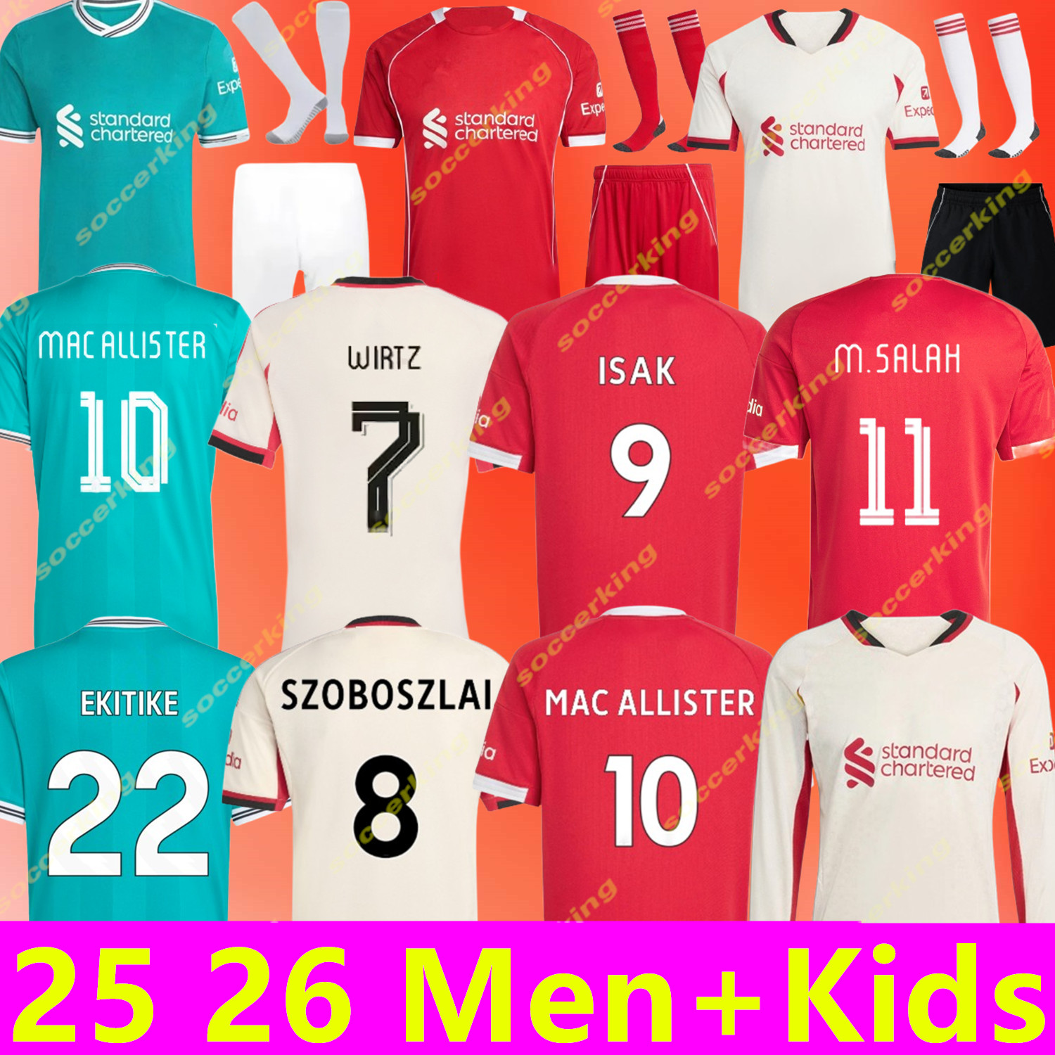 25 26 liverpool Mohamed ISAK WIRTZ EKITIKE SZOBOSZLAI MAC ALLISTER VIRGIL camiseta NGUMOHA SZOBOSZLAI EKITIKE long sleeve Soccer Jerseys 2025 2026 football jersey