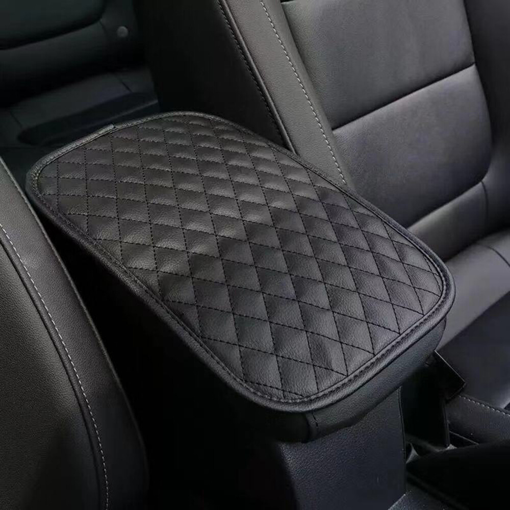 Black Car Accessories Armrest Cushion Cover Center Console Box Pad Protector Universal