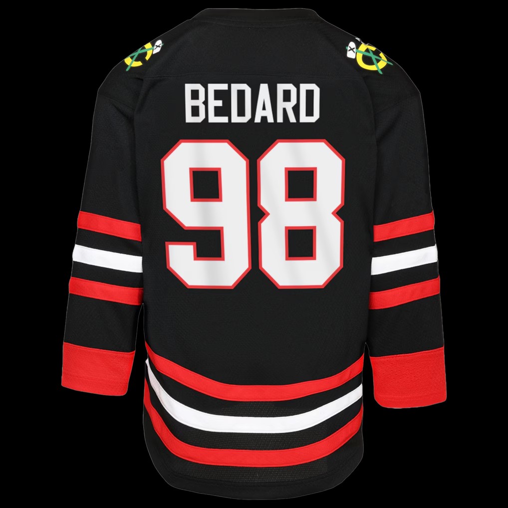 Hockey Jerseys Connor Bedard 98 New Black Red 100th And White 2025 Winter Classic Jersey Men's Size S-XXXL Stitched Jerseys