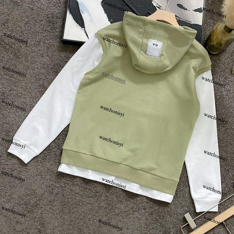 Luxury Designer Mens Hoodies Autumn and Winter y3 Loose Casual Coat Tops Black Green Y1289