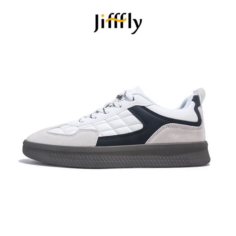 Jifffly men's skateboard 2025 summer new versatile casual thick sole couple breathable retro white shoes Without the shoebox -zhanyishengli