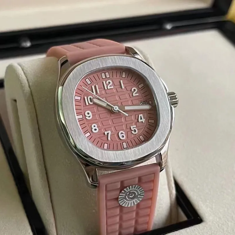 Fashion Classic Women Designer Watch Quartz Movement Womens 36MM Stainless Steel dial Rubber Band Watch Band Rose Gold Sapphire Glass Watch