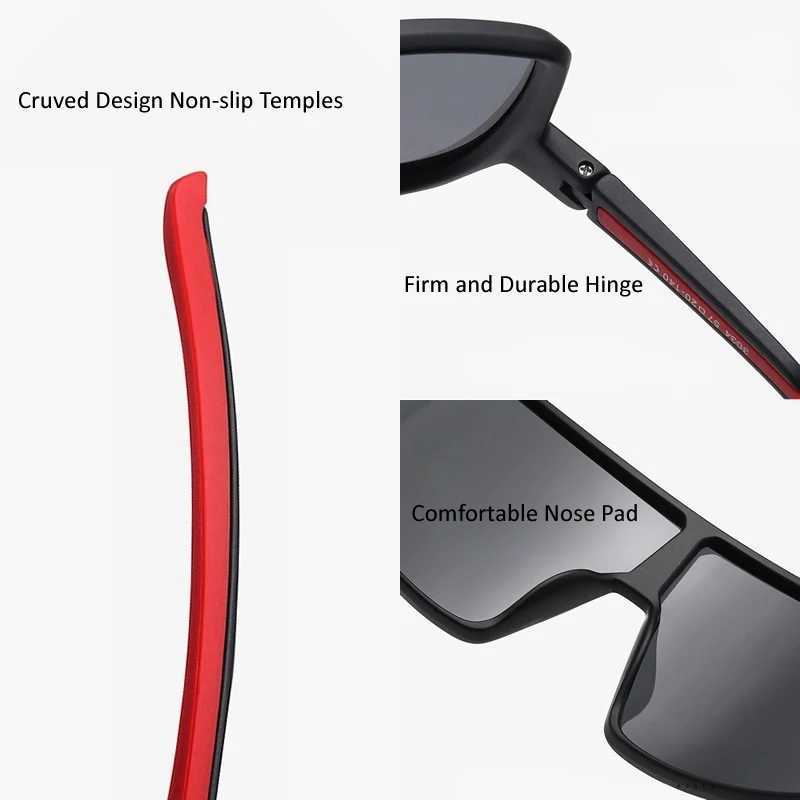 Large Frame UV400 Polarized/Photochromic Sports Cycling Bike Glasses Men Women TR90 MTB Baseball Fishing Softball Sunglasses G251212