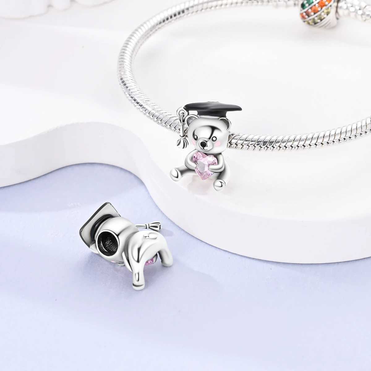 Charms 925 Sier Cute s Cat Bear Bead For Sier Bracelet Diy Fahsion Jewelry Y251212