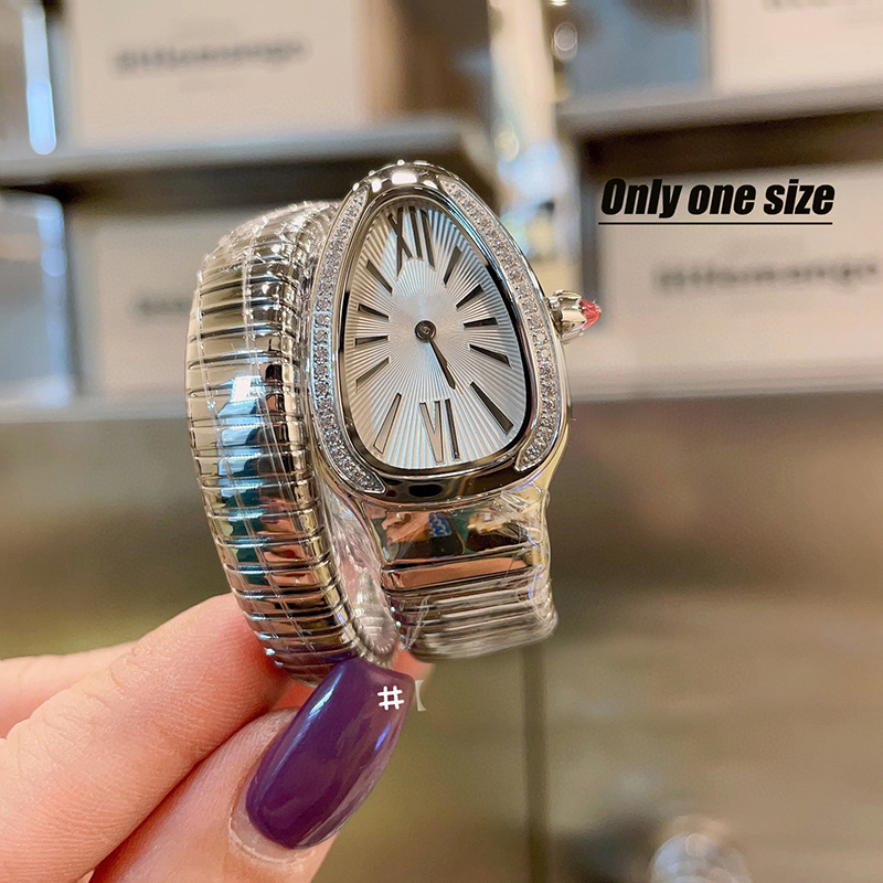 watch womens luxury designer watch snake watch women watch quartz stainless steel bracelet waterproof water montre de luxe with box