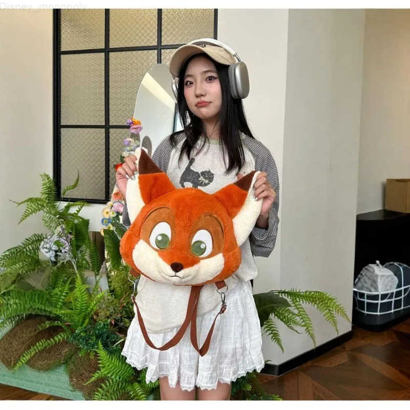 Disney Hot Sales Zootopia Backpack Kawaii Anime Cute Fox Nick Creative Fashion Large Capacity Storage Shoulder Bag Holiday Gift H251212