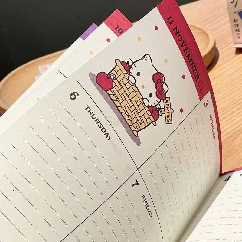 Sanrio Hello Kitty anime character cartoon schedule handbook creative kawaii student monthly and weekly plan diary notebook stationery H251212