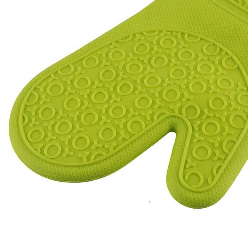 1pc Insated Oven Gloves Silicone Heat-proof Gloves Oven Mitts Microwave Oven Baking Tools Household Kitchen Bar Bakeware H251212