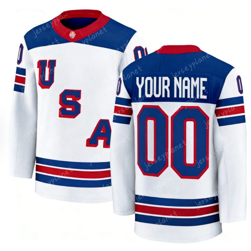 Custom USA 2026 Hockey Jersey Matthew Tkachuk Clayton Keller J.T. Miller Jason Robertson Tage Thompson Cole Caufield Jack Eichel for men women youth22
