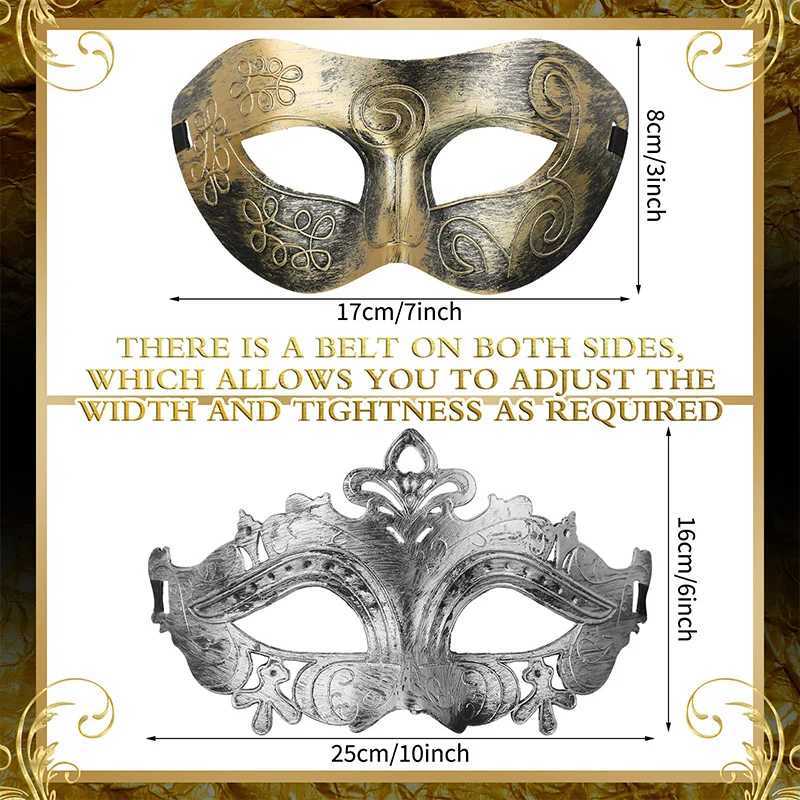 24-100Pcs Couple Masquerade Masks Bulk Venetian Carnival Mask Mardi Gras Antique Vintage Mask for Woman Men Prom Party Costume X251212