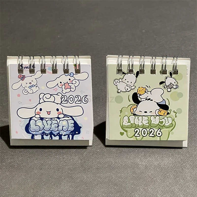 Sanrio 2026 Calendar Desk Cute Hello Kitty Small Calendar Cartoon Kitty Cat Student Memo Calendar Small Desktop Calendars H251212