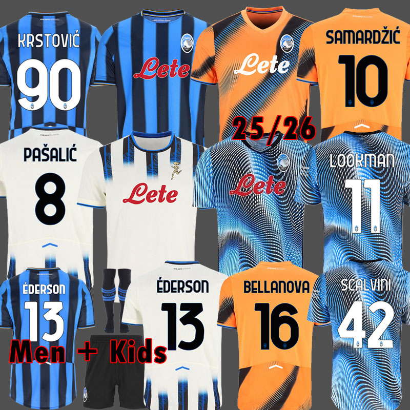 FC Atalanta BC Soccer Jerseys LOOKMAN 2025 2026 KRSTOVIC DE ROON EDERSON ATA BC Bergamasca DE KETELAERE SCALVINI Men kids kit 25 26 Football Shirts