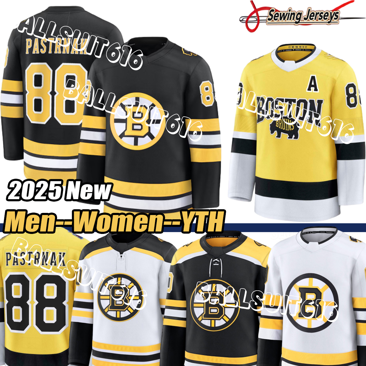 #88 David Pastrnak Jersey #63 Brad Marchand BostonS Bruins Jersey Hampus Lindholm Jeremy Swayman Hockey Jerseys 100th anniversary Stadium Series Jersey