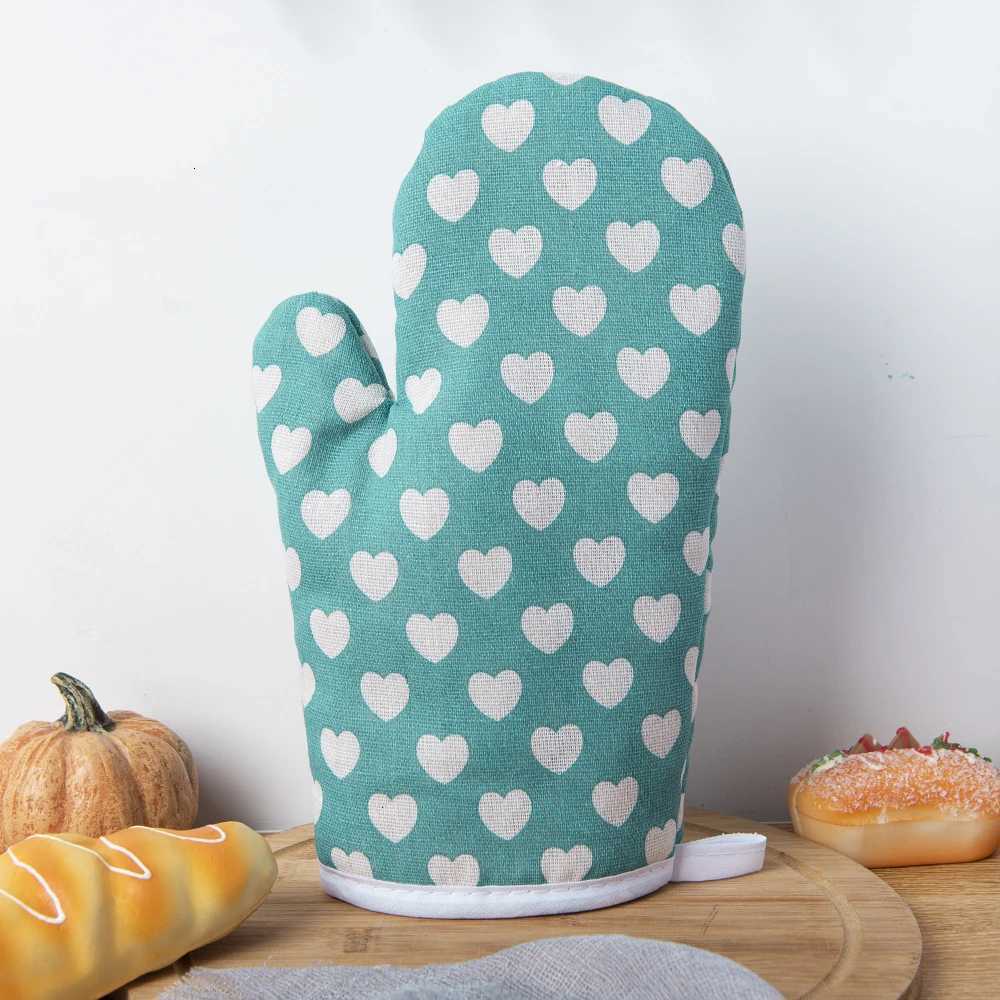 1PC Cotton And Linen Printed Microwave Oven Gloves For Household Kitchen Thicke Heat-Resistant Gloves H251212