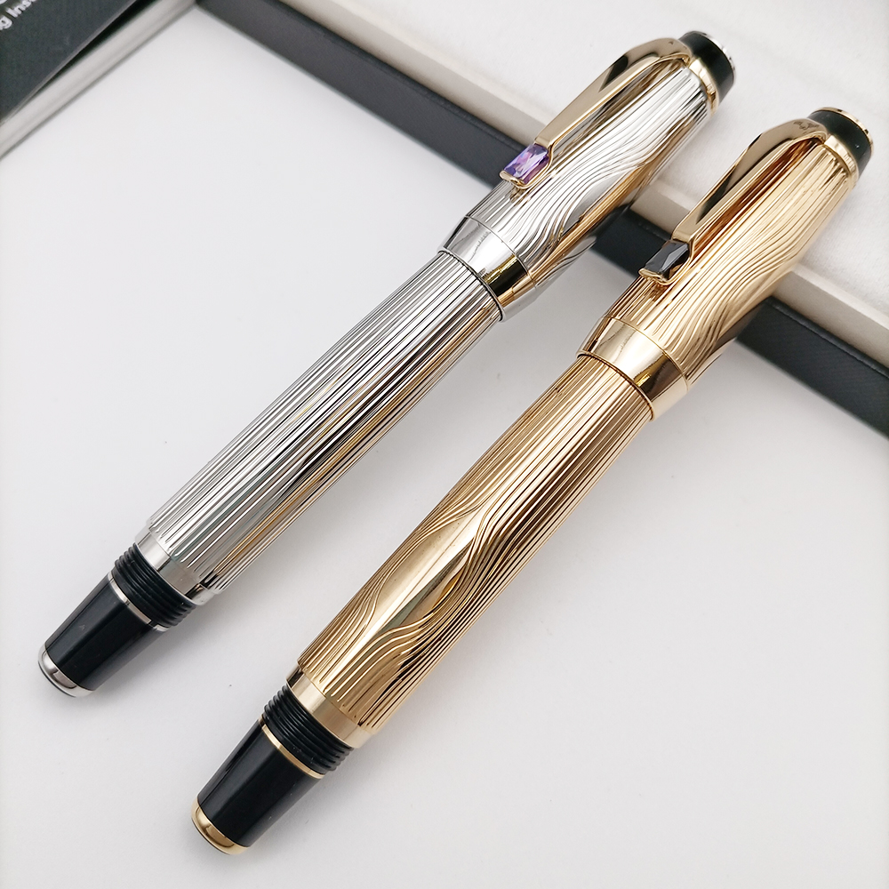 Luxury Limited Edition Bohemia roller ball pen series number Metal gift pens with random gem stone