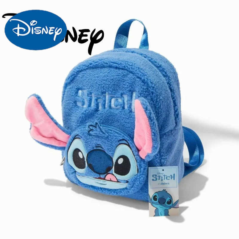 Disney cartoon pattern cute embroidery Stitch lamb plush large capacity storage backpack student travel personality backpack H251212