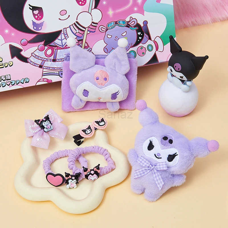 Sanrio Cute Kuromi Cinnamoroll Melody Christmas Advent Calendar Kawaii Random Figure Ornament Anime Cartoon Keychain Kids Toy Gift H251212