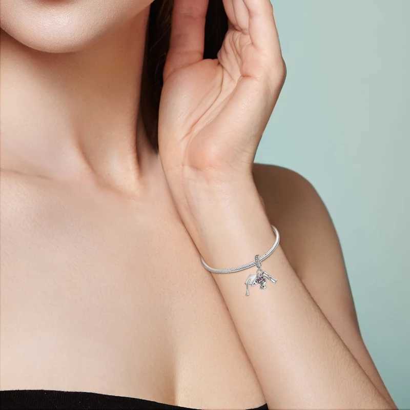 Charms 925 Sier Rose Bouquet Series Charms Beads Fits m Bracelet For Wen DIY Jewelry Gifts Hot S Y251212