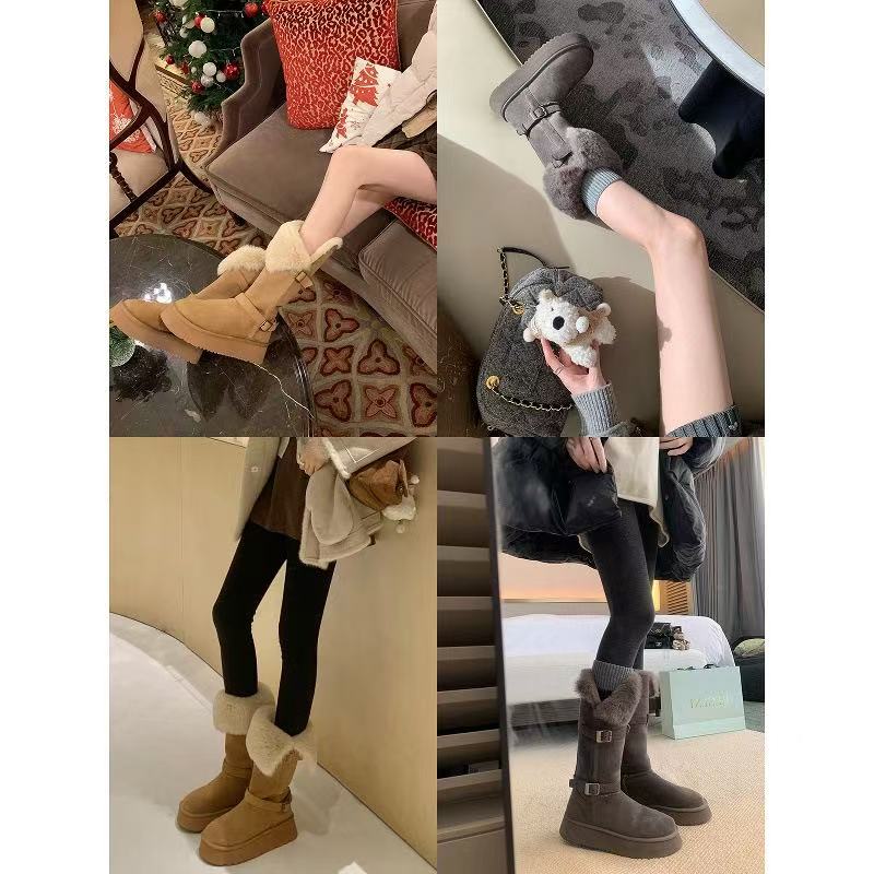 High quality merchants hot Classic Low Mel casual shoes LowMel Autumn winter women snow top cozy sheepskin sport Casual boots