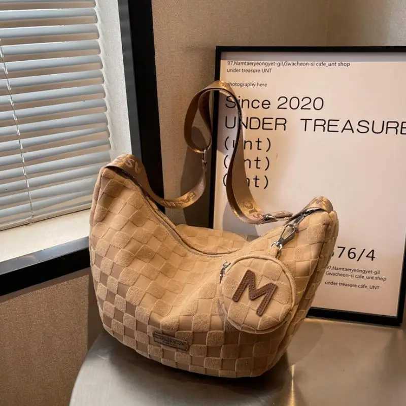 Korean style versatile crossbody bag white pure cott cloth bag fiable new tote bag wens bag large capacity bag Y251211